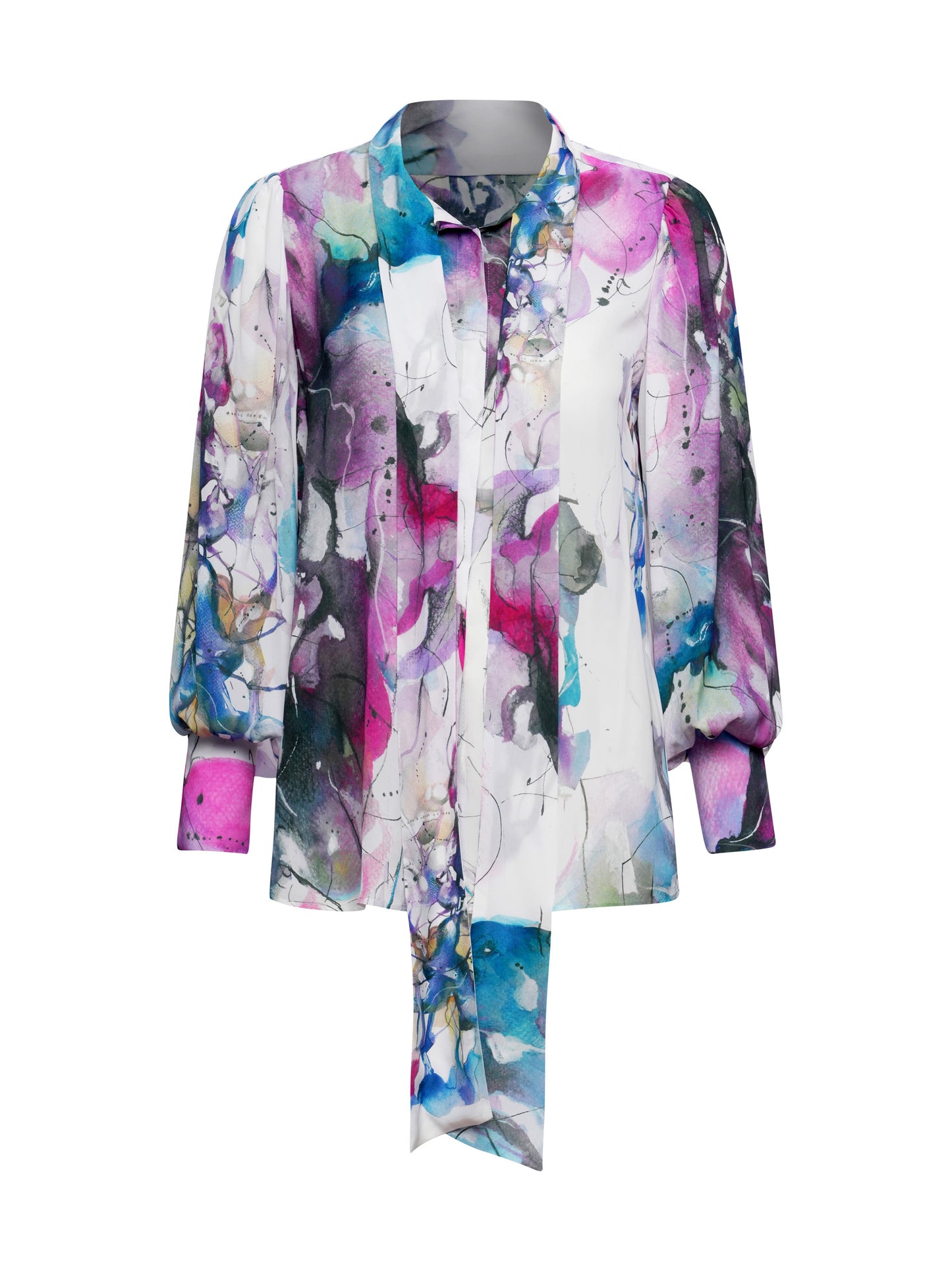 Rowan Classic Abstract Bow-Tie Blouse