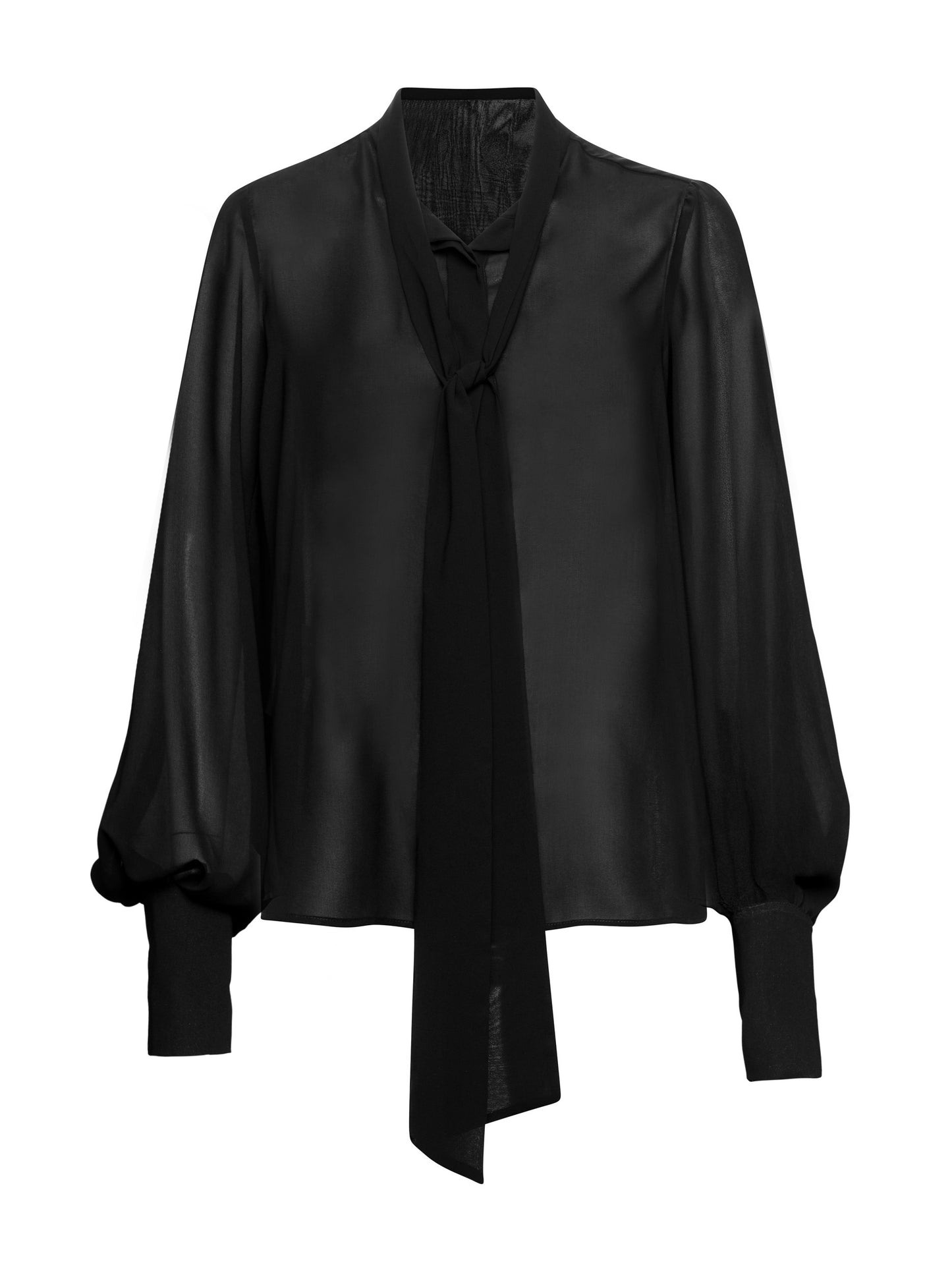 Rowan Classic Black Bow-Tie Blouse