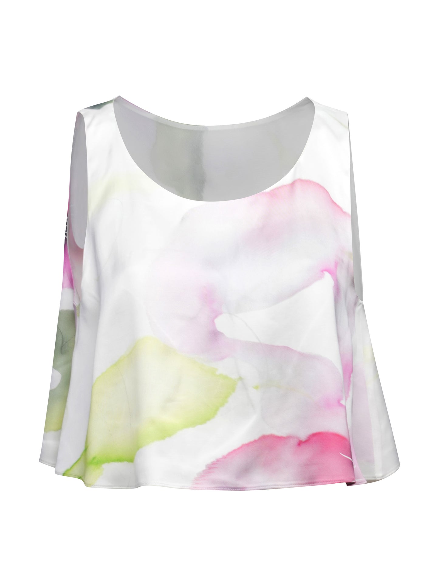 Lena Kiwi Pink Sleeveless Crop Top