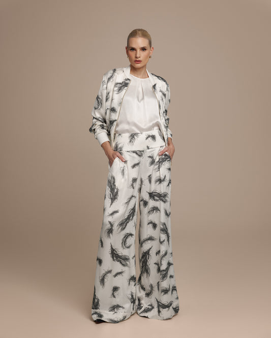 Avery Feather Palazzo Pants