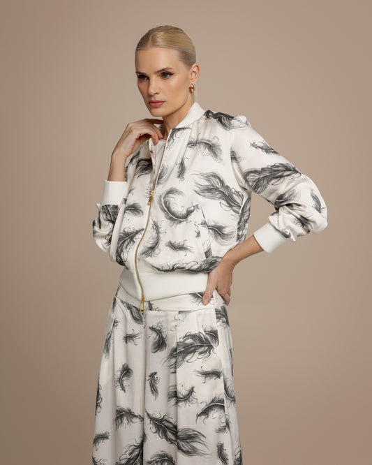 Bailey Feather Bomber Jacket