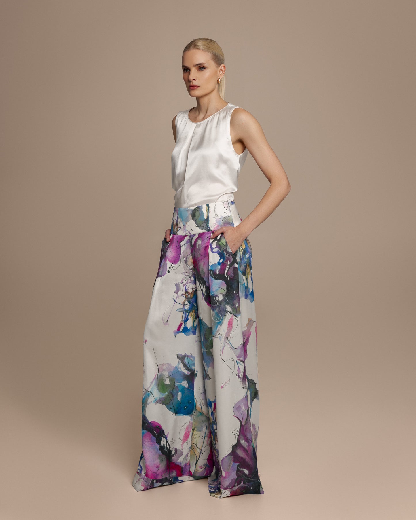 Avery Abstract Palazzo Pants