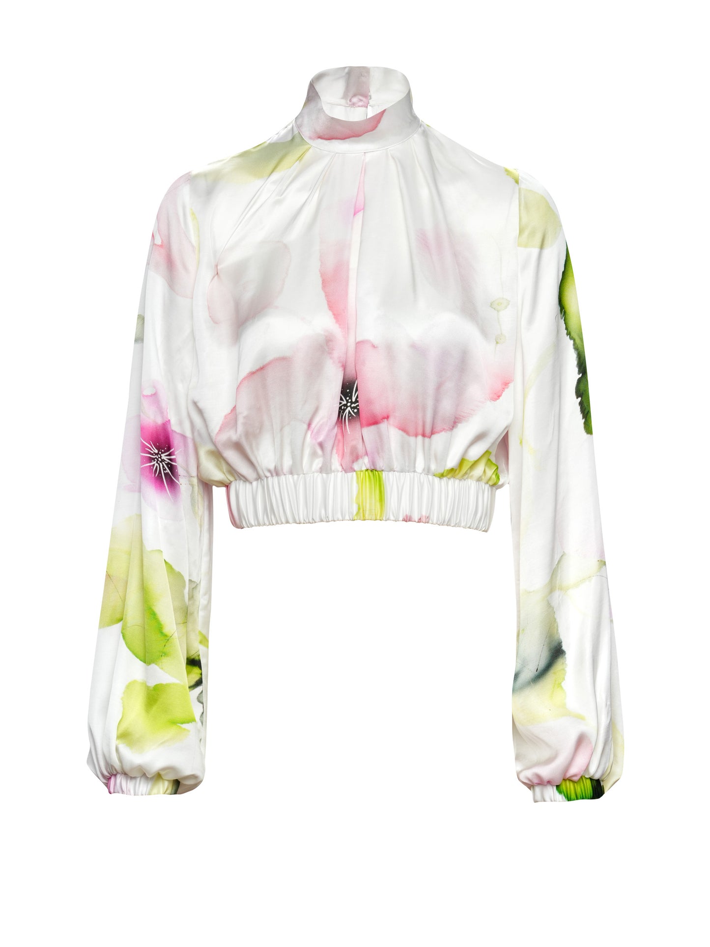 Hanna Kiwi Pink Long Sleeve Crop Top